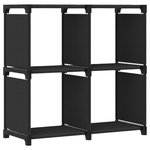 VIDAXL Etagere d'affichage 4 cubes Noir 69x30x72,5 cm Tissu