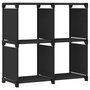 Voir la diapositive 1 : VIDAXL Etagere d'affichage 4 cubes Noir 69x30x72,5 cm Tissu