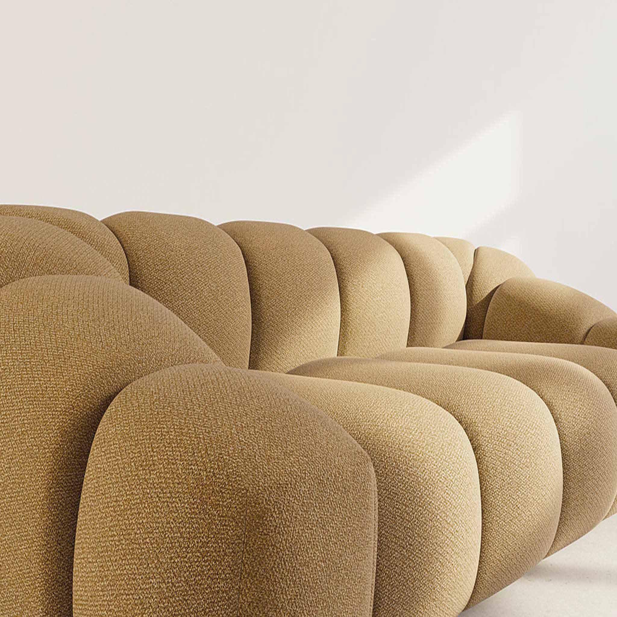 Voir la diapositive 4 : LISA DESIGN Ava - canapé 3 places en velours texturé