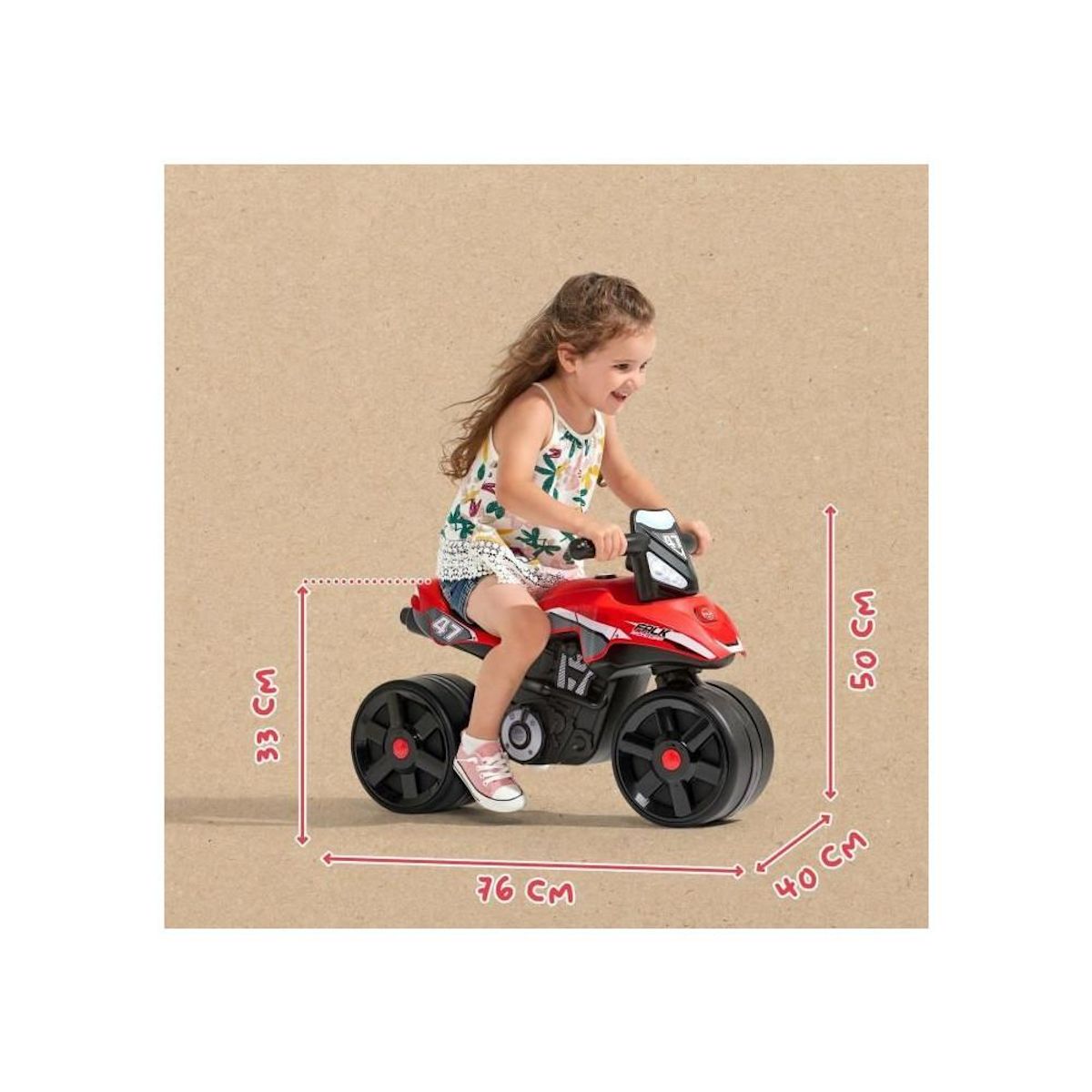 FALK Draisienne Moto Racing Team - FALK - Larges roues et Guidon directionnel - Fabriqué en France - 40% de plastique recyclé - Des