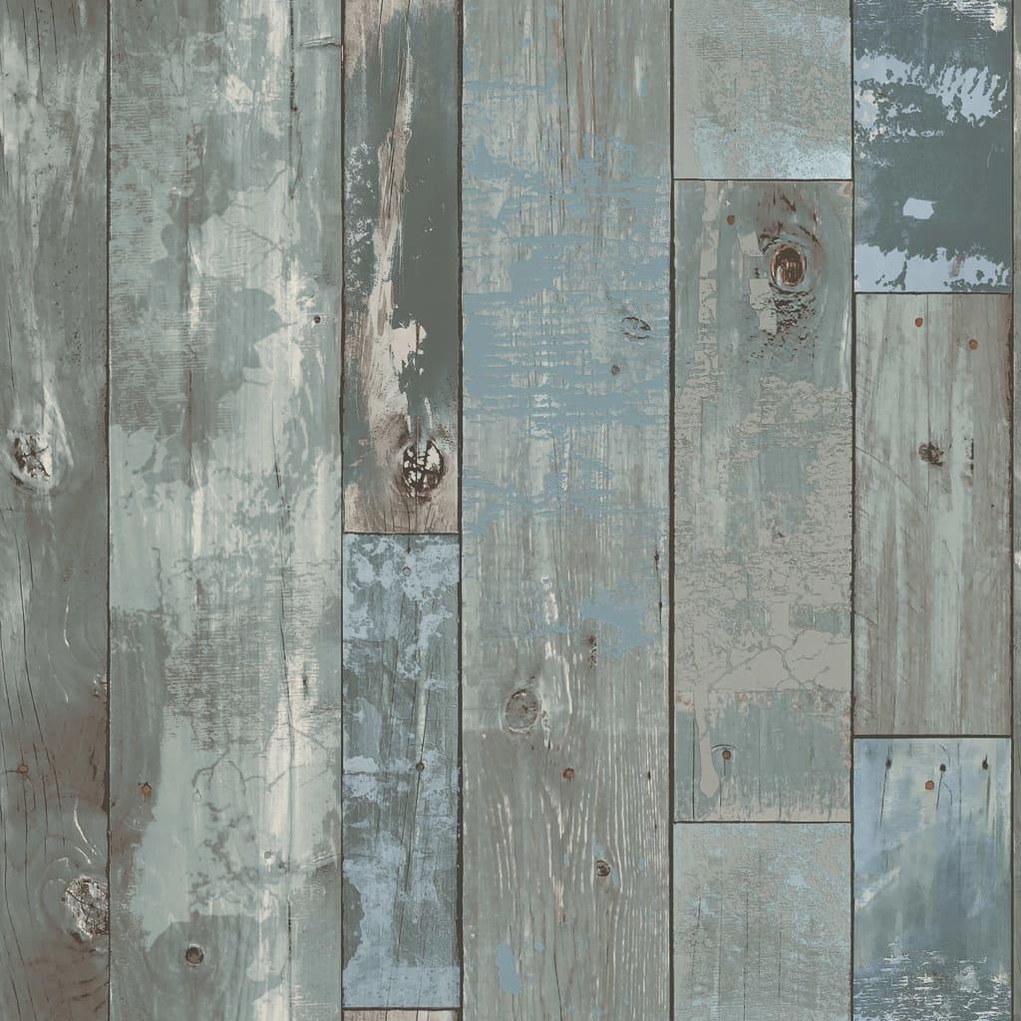 Voir la diapositive 1 : DUTCH WALLCOVERINGS DUTCH WALLCOVERINGS Papier peint Bois de rebut Gris-bleu