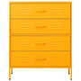 Voir la diapositive 3 : VIDAXL Commode Jaune moutarde 80x35x101,5 cm Acier