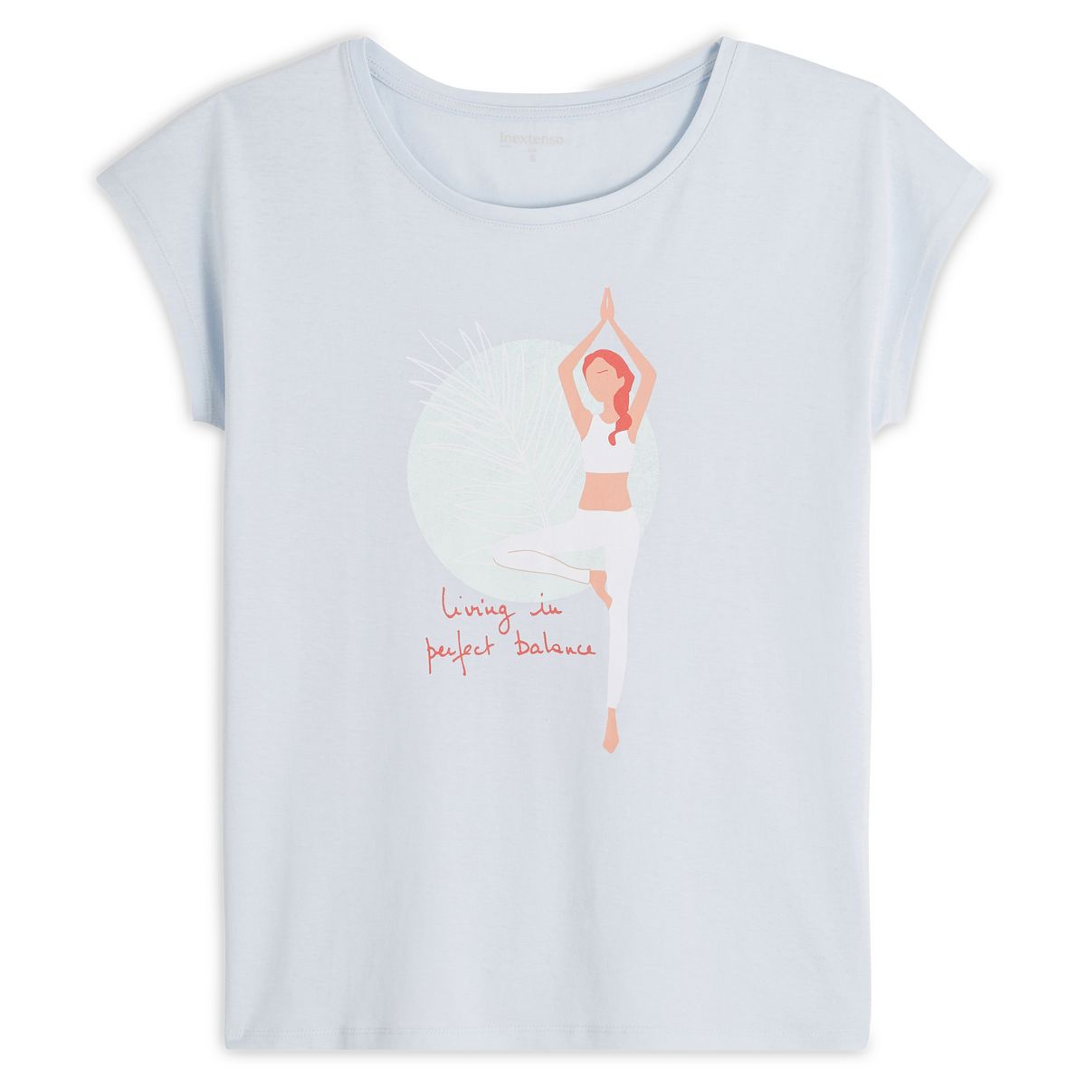 INEXTENSO T-shirt manches courtes bleu femme