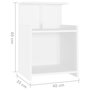 Voir la diapositive 6 : VIDAXL Tables de chevet 2 pcs Blanc 40x35x60 cm Agglomere