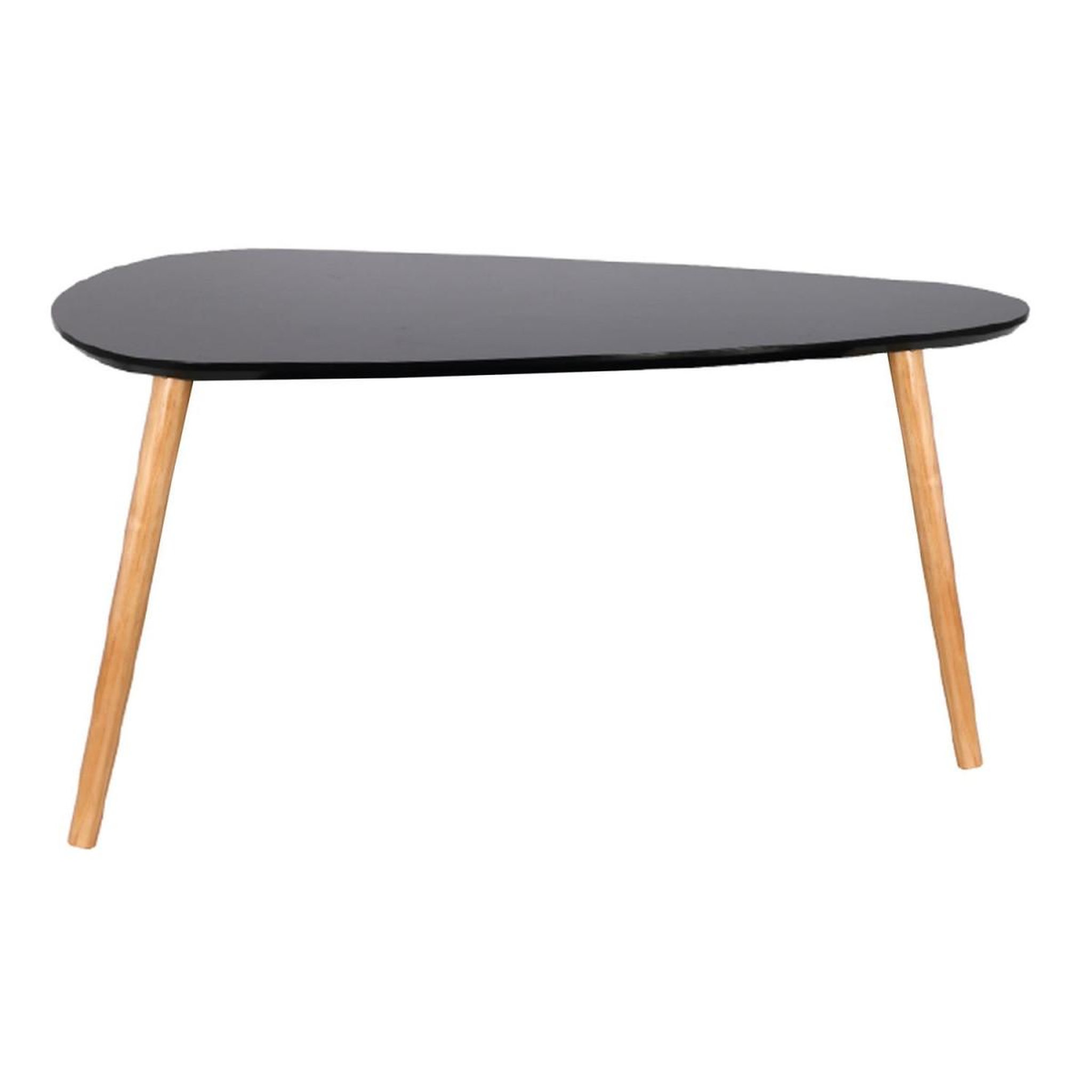 Voir la diapositive 2 : The Home Deco Factory Lot de 2 tables gigognes  forme galet  80cm noir