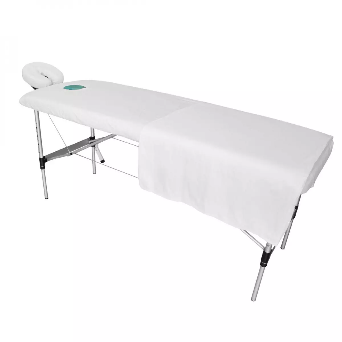 VIVEZEN Set de drap + drap-housse complet pour table de massage - Flanelle - Blanc