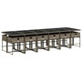 Voir la diapositive 3 : VIDAXL Ensemble a manger de jardin coussins 13 pcs gris resine tressee
