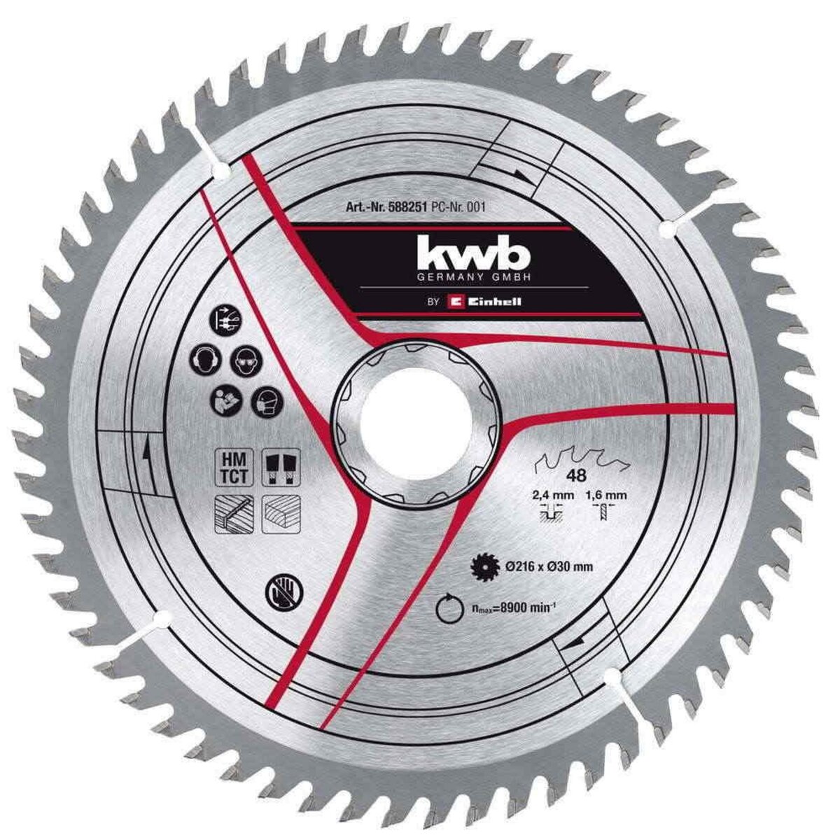 KWB Lame de scie 216x30x2,8mm 60 dents