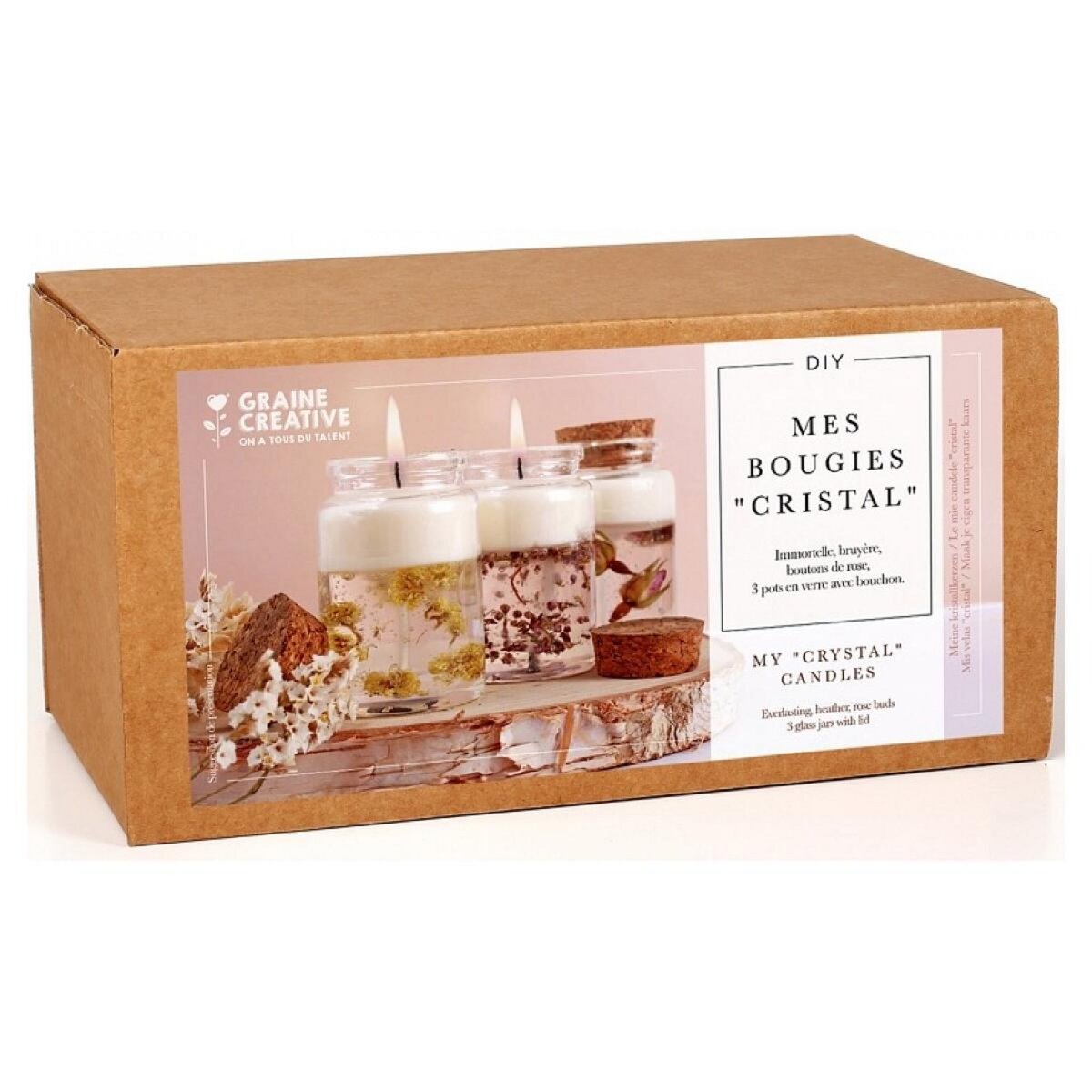Graine créative Kit DIY Mes Bougies Cristal