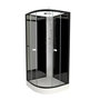 Voir la diapositive 2 : Aurlane Cabine de douche quart de rond noire 85x85 cm - GRAPHITE