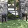 Voir la diapositive 1 : VIDAXL Jardinieres d'exterieur 2 pcs Noir 31x31x70 cm Bois de pin