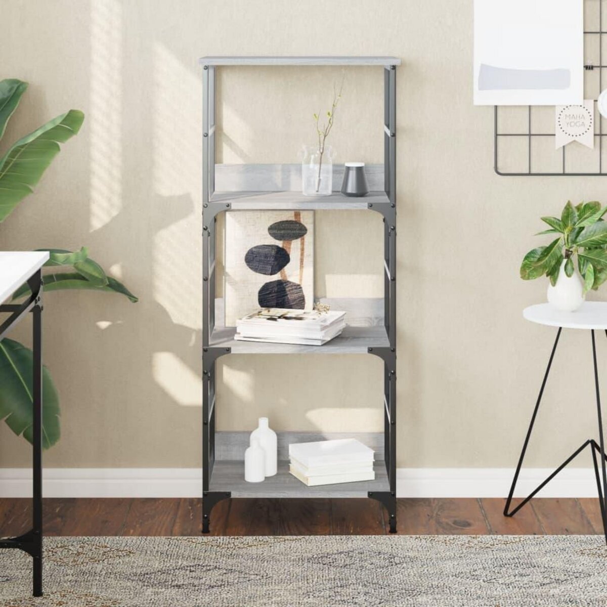 VIDAXL Bibliotheque sonoma gris 50x33x117,5 cm bois d'ingenierie