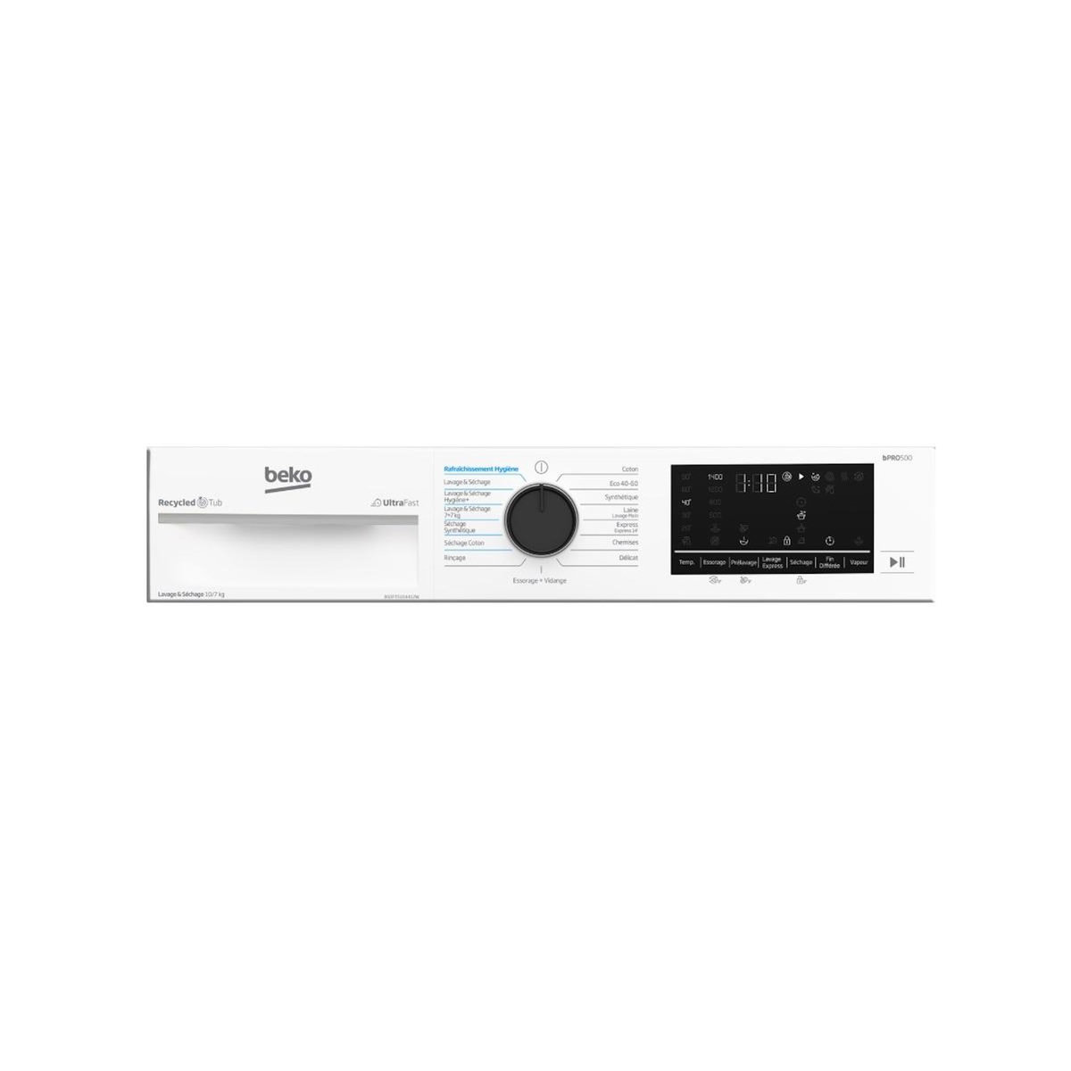 Beko Lave-linge séchant frontal 10/7kg 1400 tours/min - B5DFT5104412W