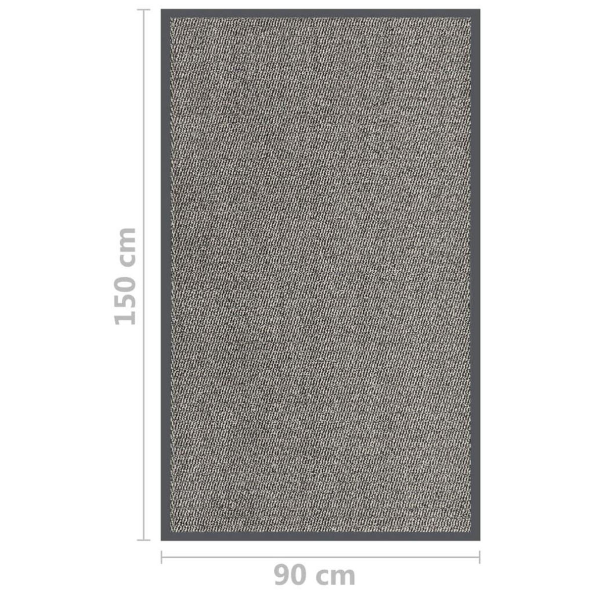 VIDAXL Paillasson touffete 90x150 cm Marron clair