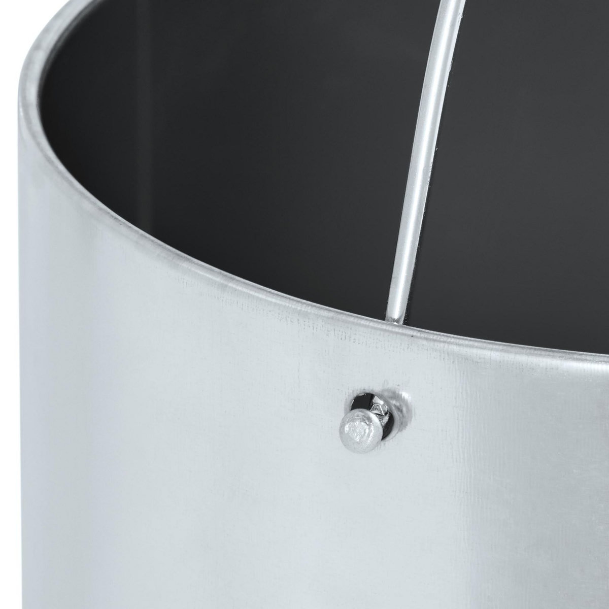 tectake Cendrier sur pied rond noir