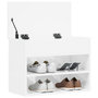 Voir la diapositive 4 : VIDAXL Banc a chaussures Blanc brillant 60x30x45 cm Bois d'ingenierie