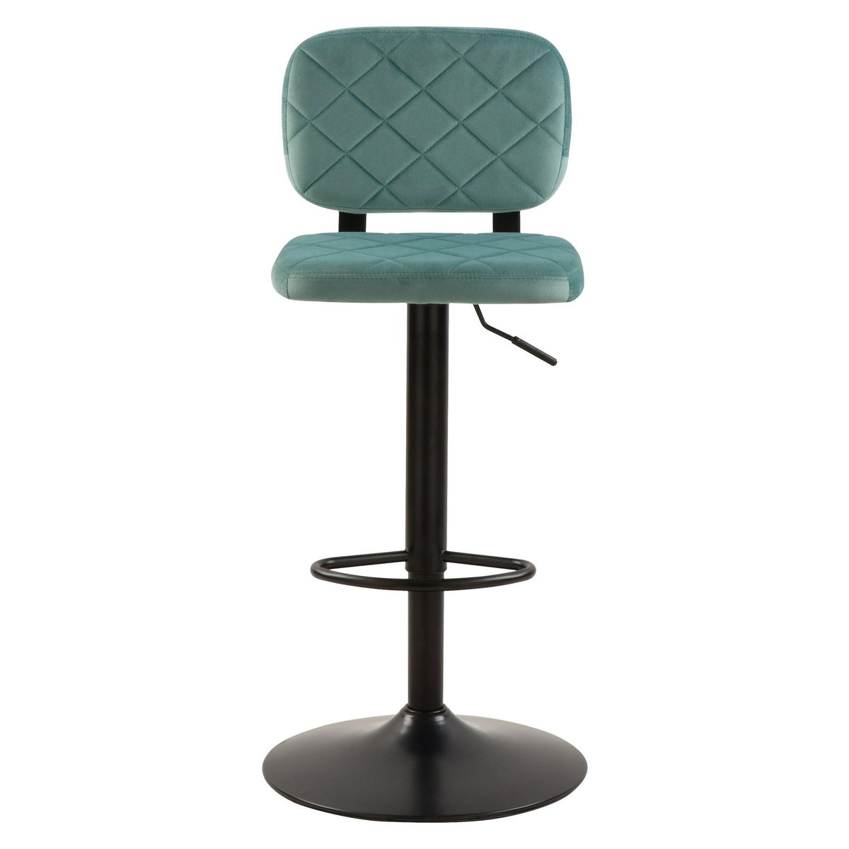 Rendez vous déco Lot de 2 chaises de bar réglables 60/81 cm en velours vert d'eau-Viktor