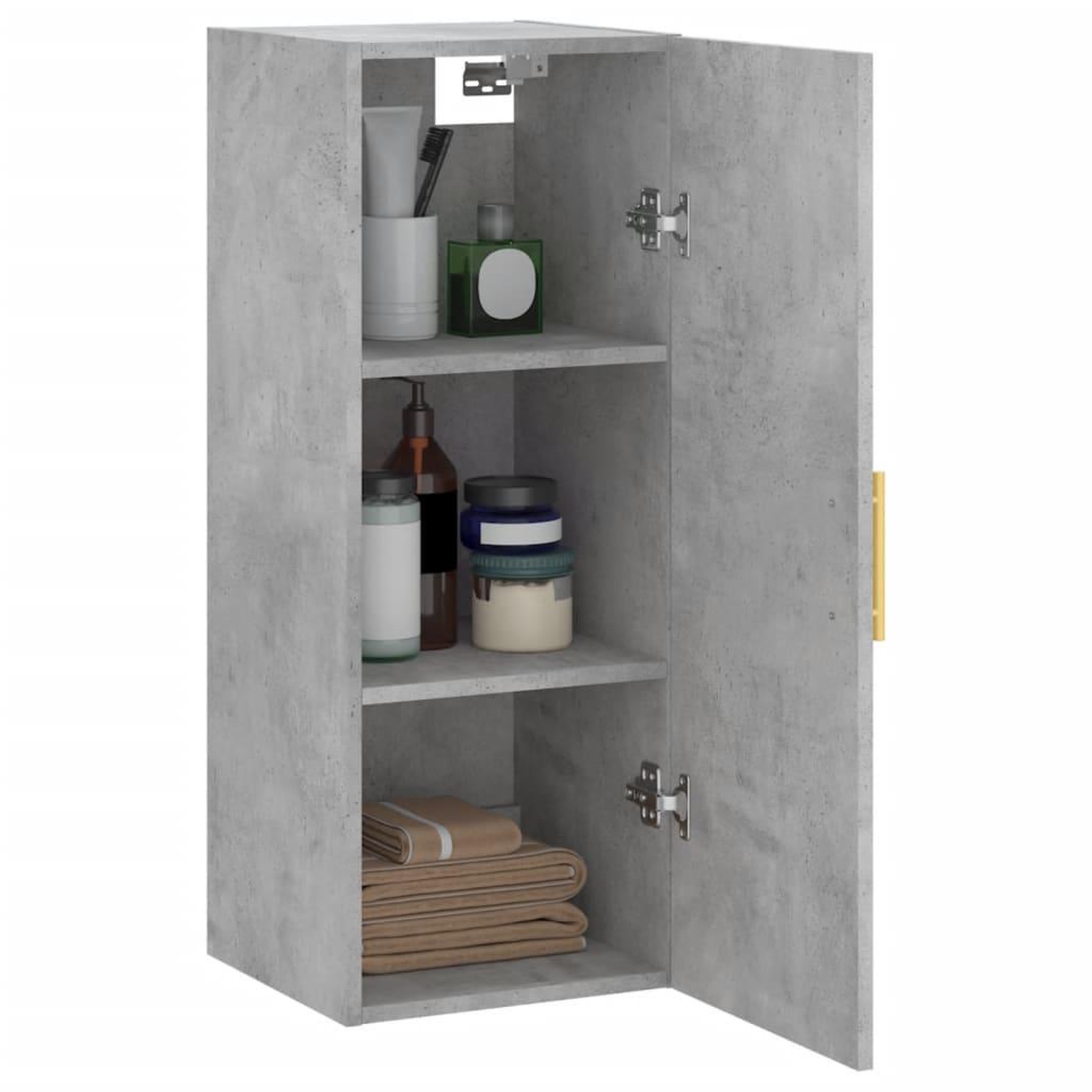 Voir la diapositive 5 : VIDAXL Armoire murale gris beton 34,5x34x90 cm