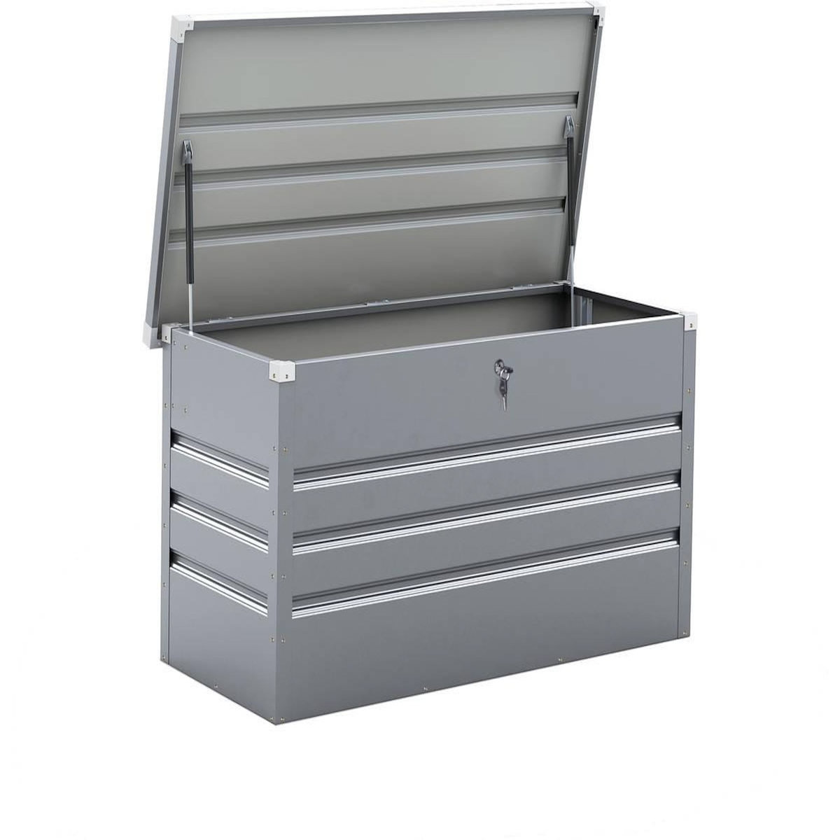 Habitat et Jardin Coffre de Jardin Métal  Store  - 480L - Argent