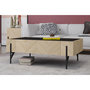 Voir la diapositive 2 : CONCEPT USINE Table basse en bois clair avec 2 grands tiroirs SEQUOIA
