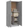 Voir la diapositive 4 : VIDAXL Garde-robe Sonoma gris 82,5x51,5x180 cm Bois d'ingenierie