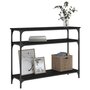 Voir la diapositive 3 : VIDAXL Table console noir 100x29x75 cm bois d ingénierie