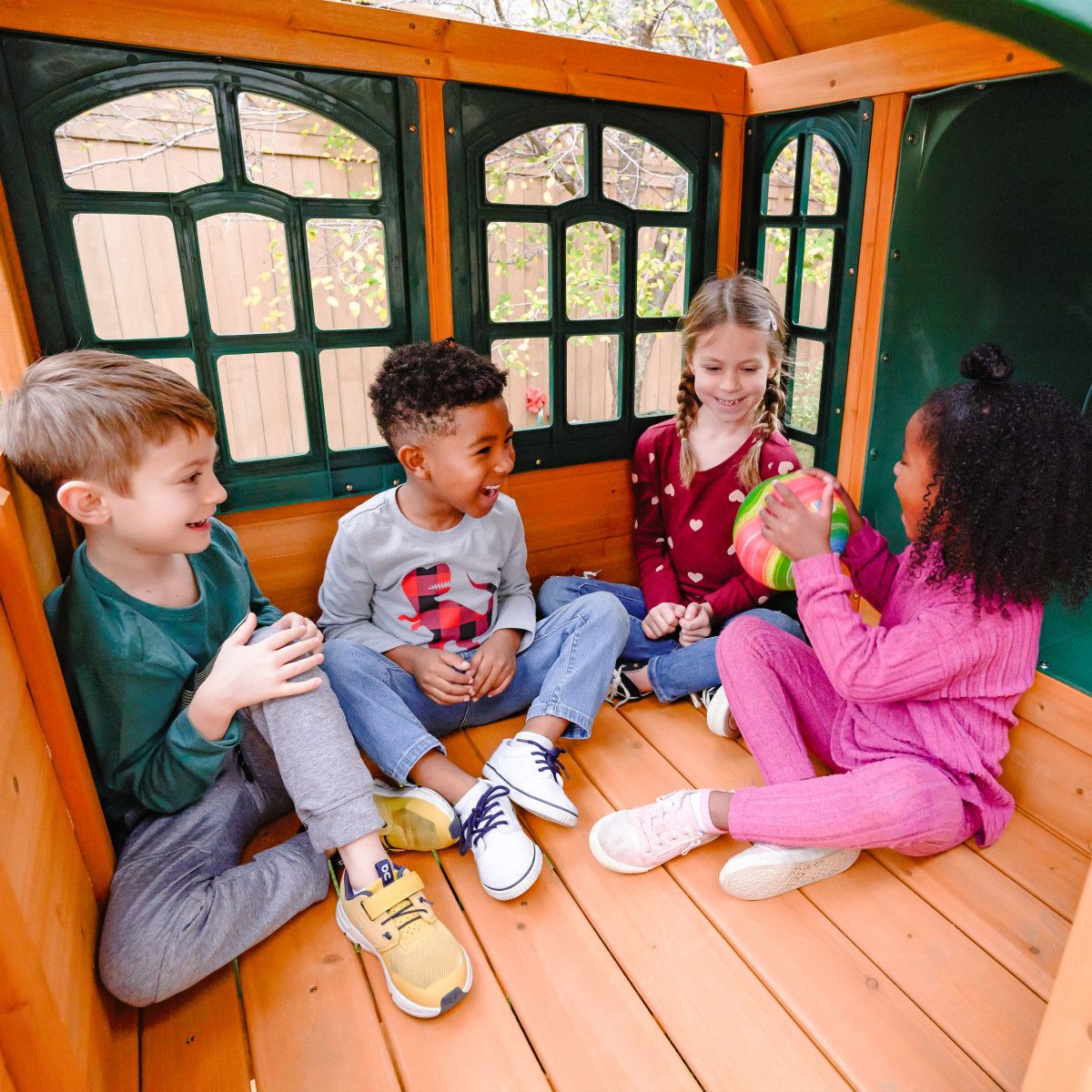 Kidkraft Aire de jeux avec toboggan - Bois - 2,89m - CLOVERDALE FORT