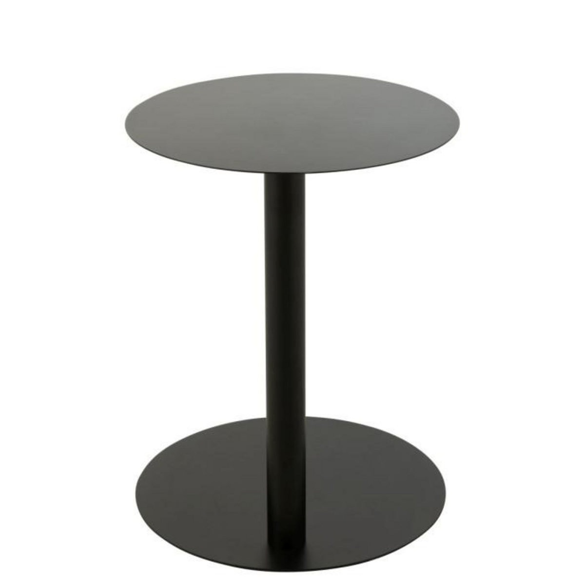 Paris Prix Table d'Appoint Ronde en Métal  Reva  50cm Noir