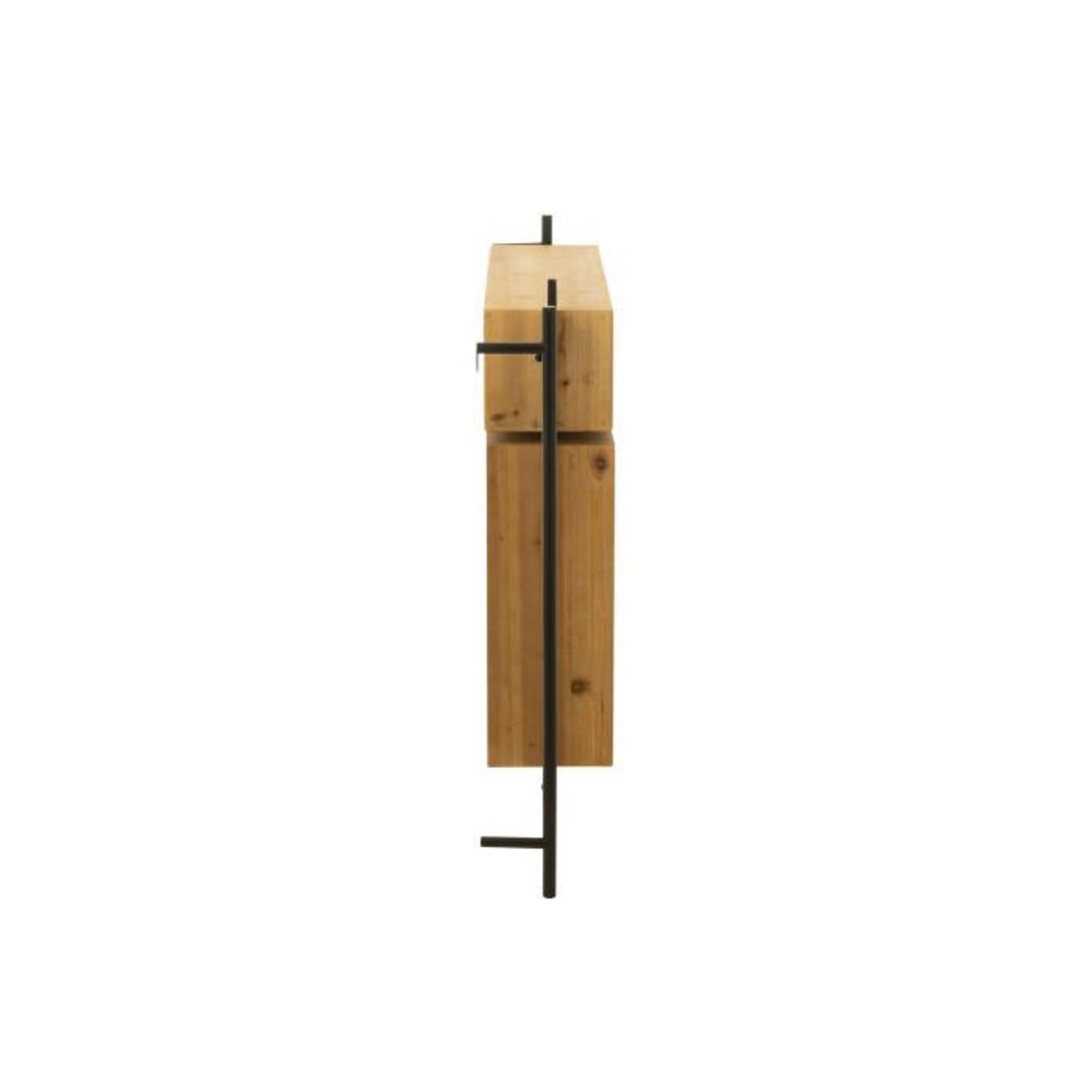 Paris Prix Patère Murale & Miroir  Tina  130cm Noir & Naturel