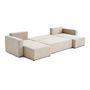Voir la diapositive 3 : BEST MOBILIER Topaze - canapé panoramique - 7 places - convertible avec coffre - en tissu