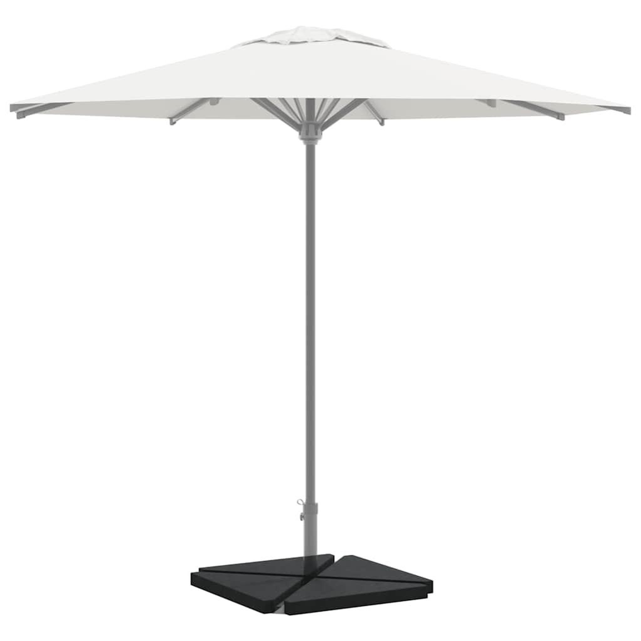 VIDAXL Plaques de poids de parasol 4 pcs triangulaire granit noir 14kg