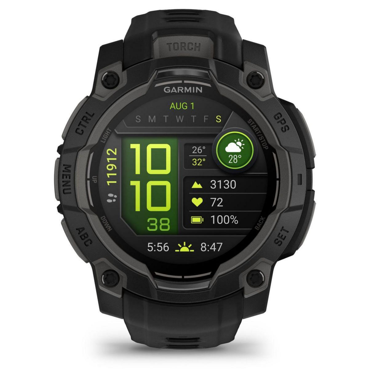 GARMIN Montre sport Instinct3 Amoled 45mm Noir Bracelet noir