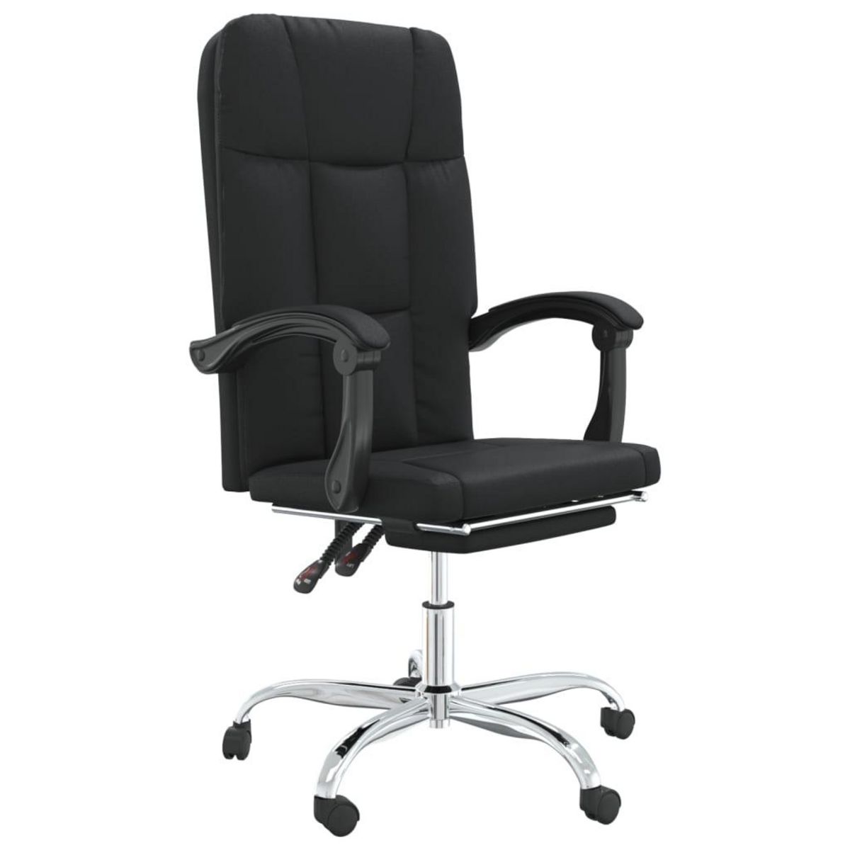 VIDAXL Fauteuil inclinable de bureau Noir Similicuir