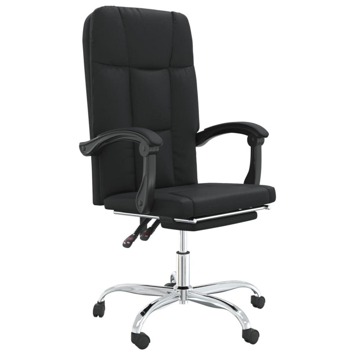 VIDAXL Fauteuil inclinable de bureau Noir Similicuir