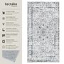 Voir la diapositive 2 : tectake Tapis design vintage à poils courts en laine synthétique et feutre gris 80 x 150 cm