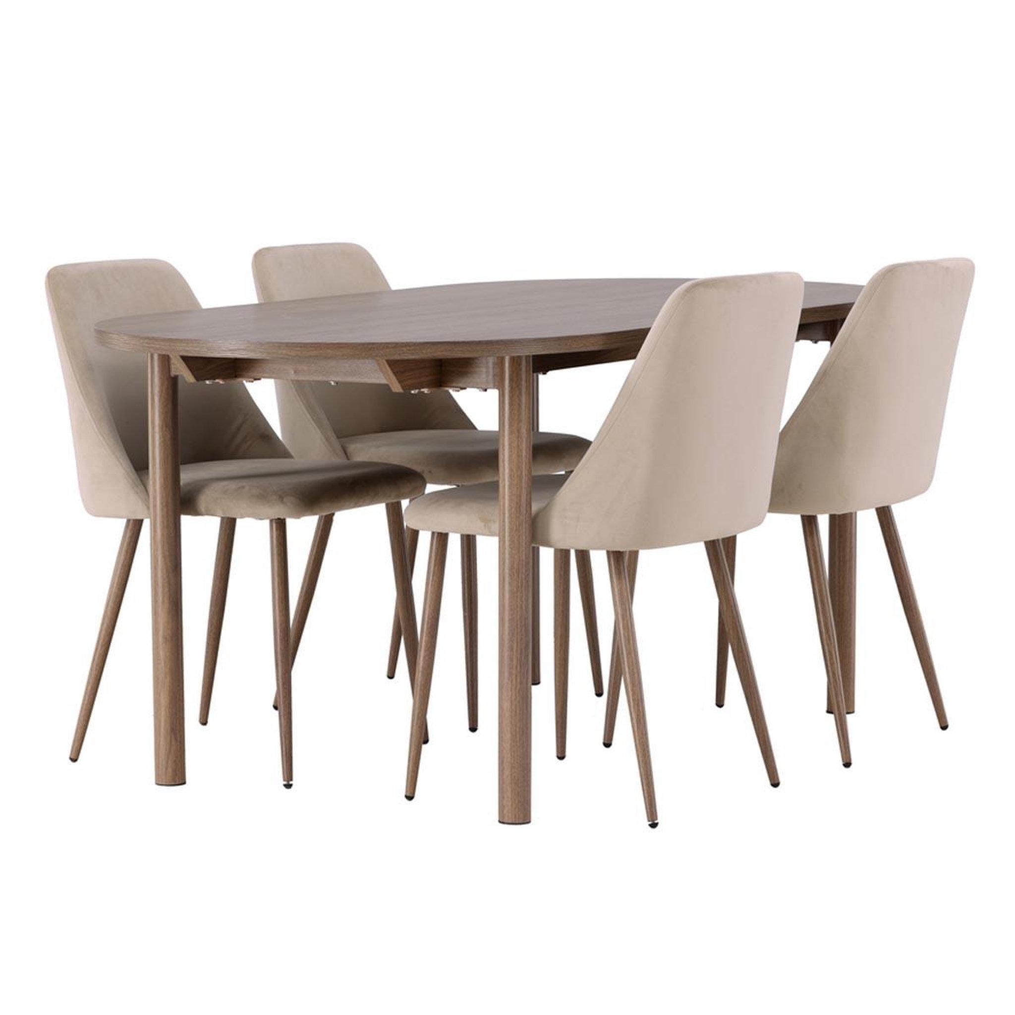 Paris Prix Ensemble table à manger & 4 chaises  andy & night  180cm naturel & beige