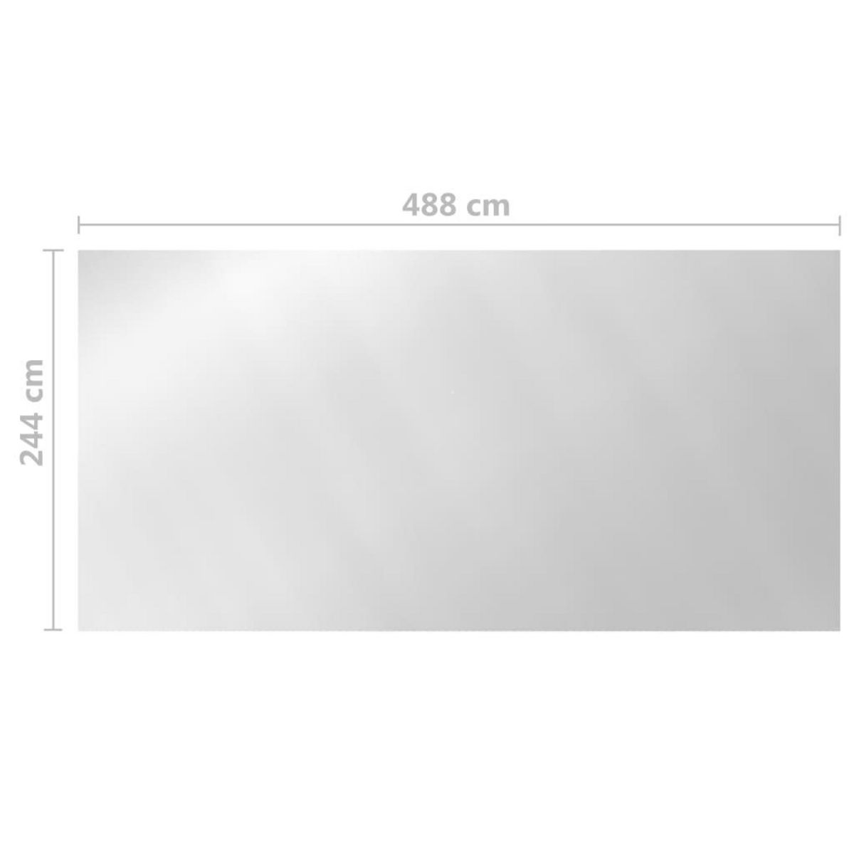 VIDAXL Couverture de piscine Argente 488x244 cm PE