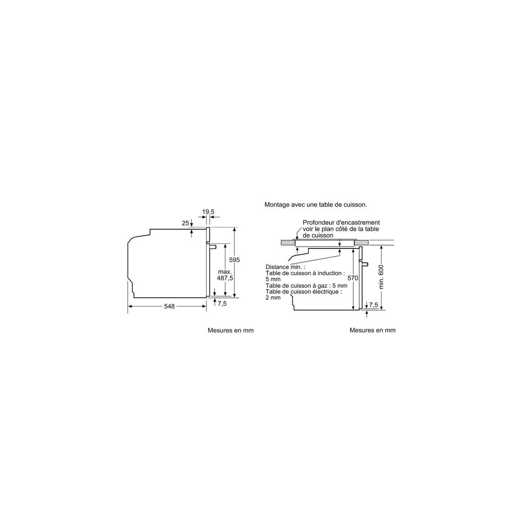 Voir la diapositive 4 : BOSCH Four intégrable multifonction 71l 60cm pyrolyse blanc - hba572bw3f