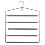 FIVE Cintre 5 Pantalons en Métal & Mousse  Eva  44cm Gris