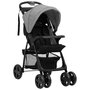 Voir la diapositive 2 : VIDAXL Poussette pour bebe 2-en-1 Gris clair et noir Acier