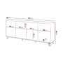 Voir la diapositive 6 : BEST MOBILIER Sanna - buffet bas - 4 portes - 200 cm