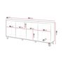 Voir la diapositive 6 : BEST MOBILIER Sanna - buffet bas - 200 cm - style contemporain