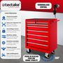 Voir la diapositive 2 : tectake Servante d'atelier 7 tiroirs spacieux verrouillables avec tapis antidérapant rouge