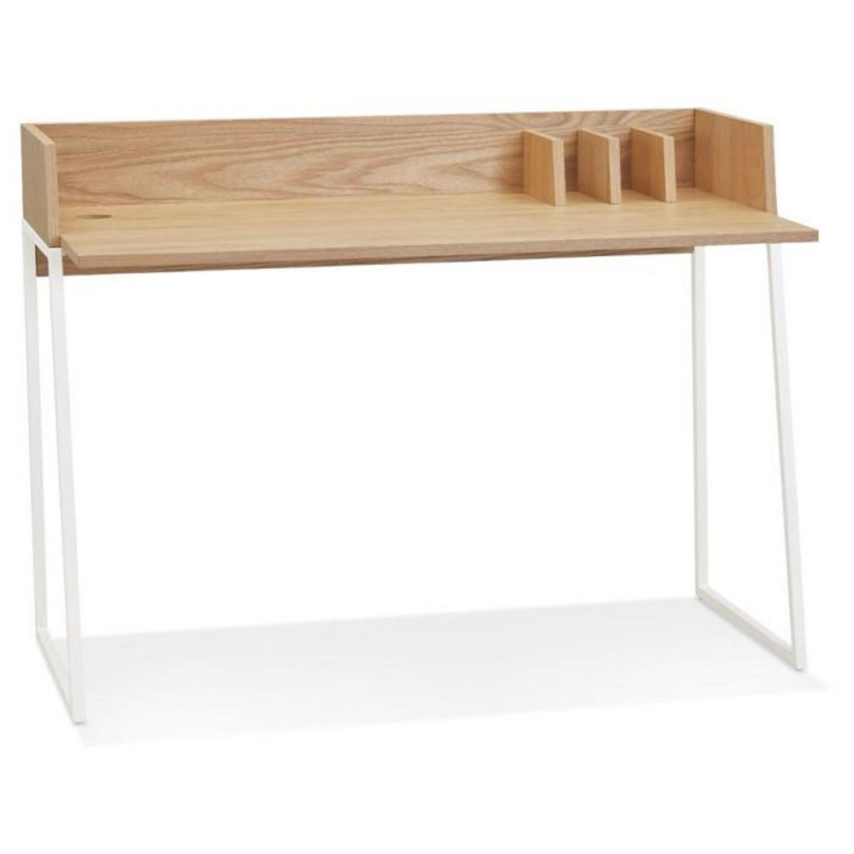Paris Prix Bureau Design  Zélana  120cm Naturel & Blanc