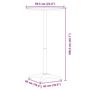 Voir la diapositive 6 : VIDAXL Table de bar d'exterieur reglable en hauteur aluminium