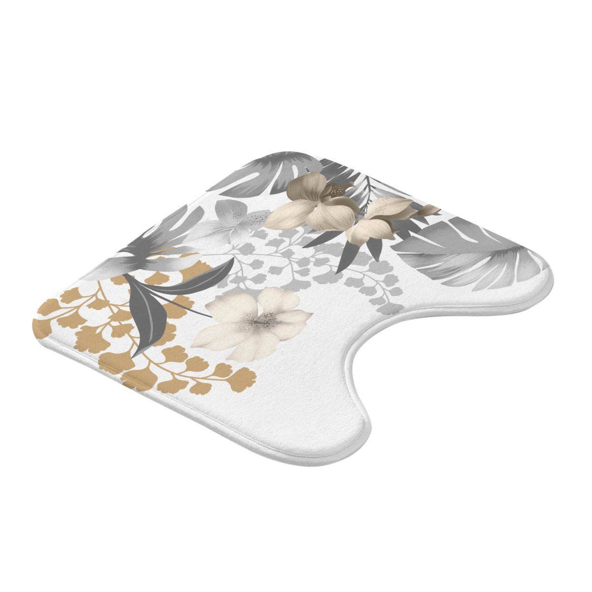 Voir la diapositive 2 : Douceur d'Intérieur Tapis contour wc  kelly  45x45cm blanc