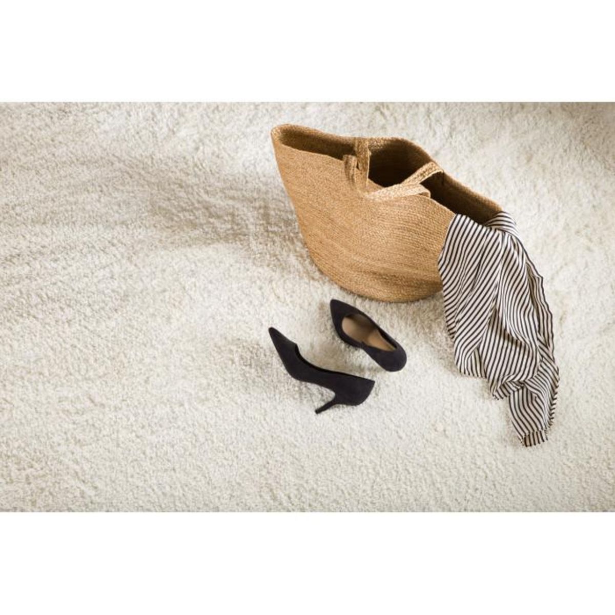 Paris Prix Tapis Déco  Walter  240x340cm Blanc