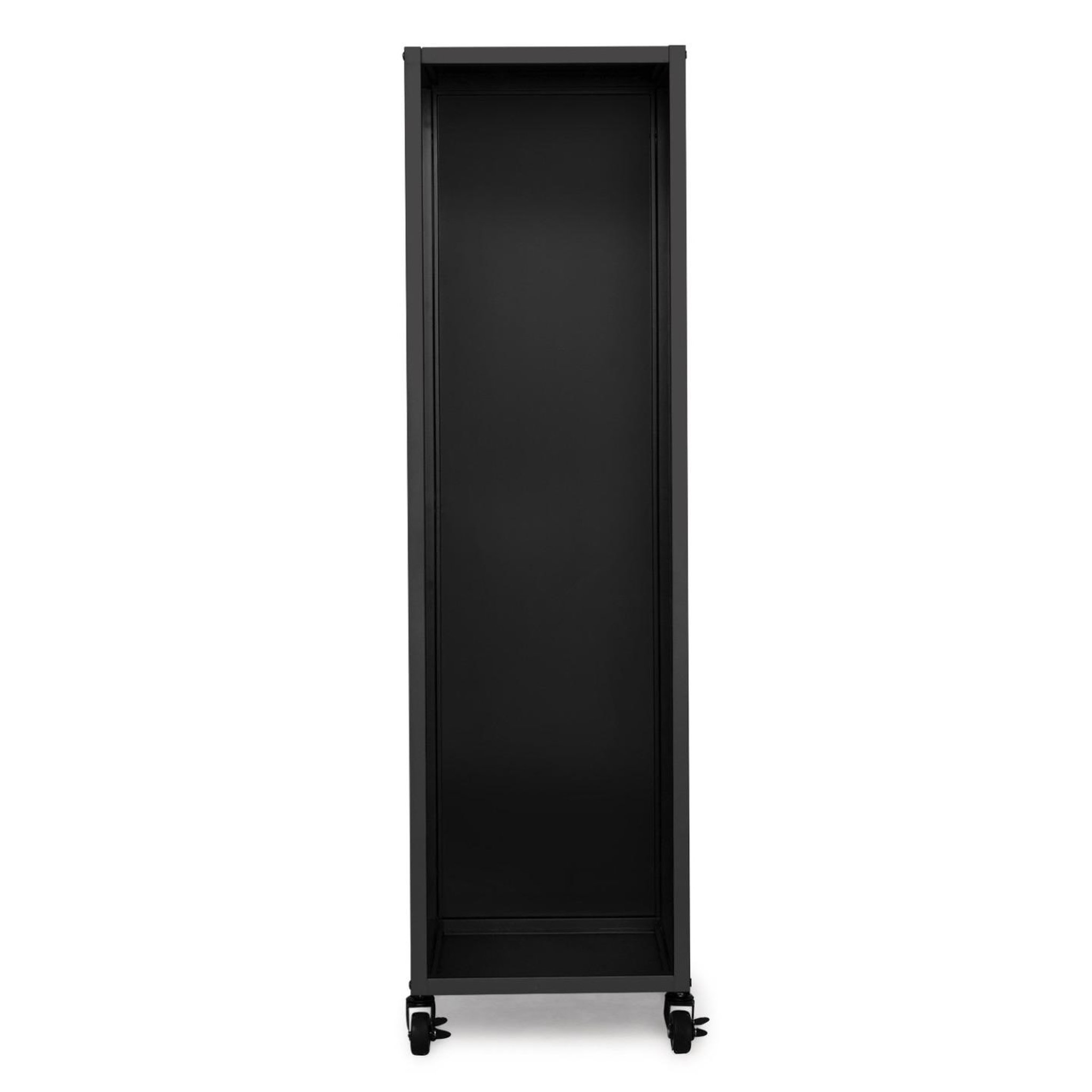 Voir la diapositive 3 : ID MARKET Range bûches vertical plein acier noir h. 119 cm pour cheminée avec roulettes
