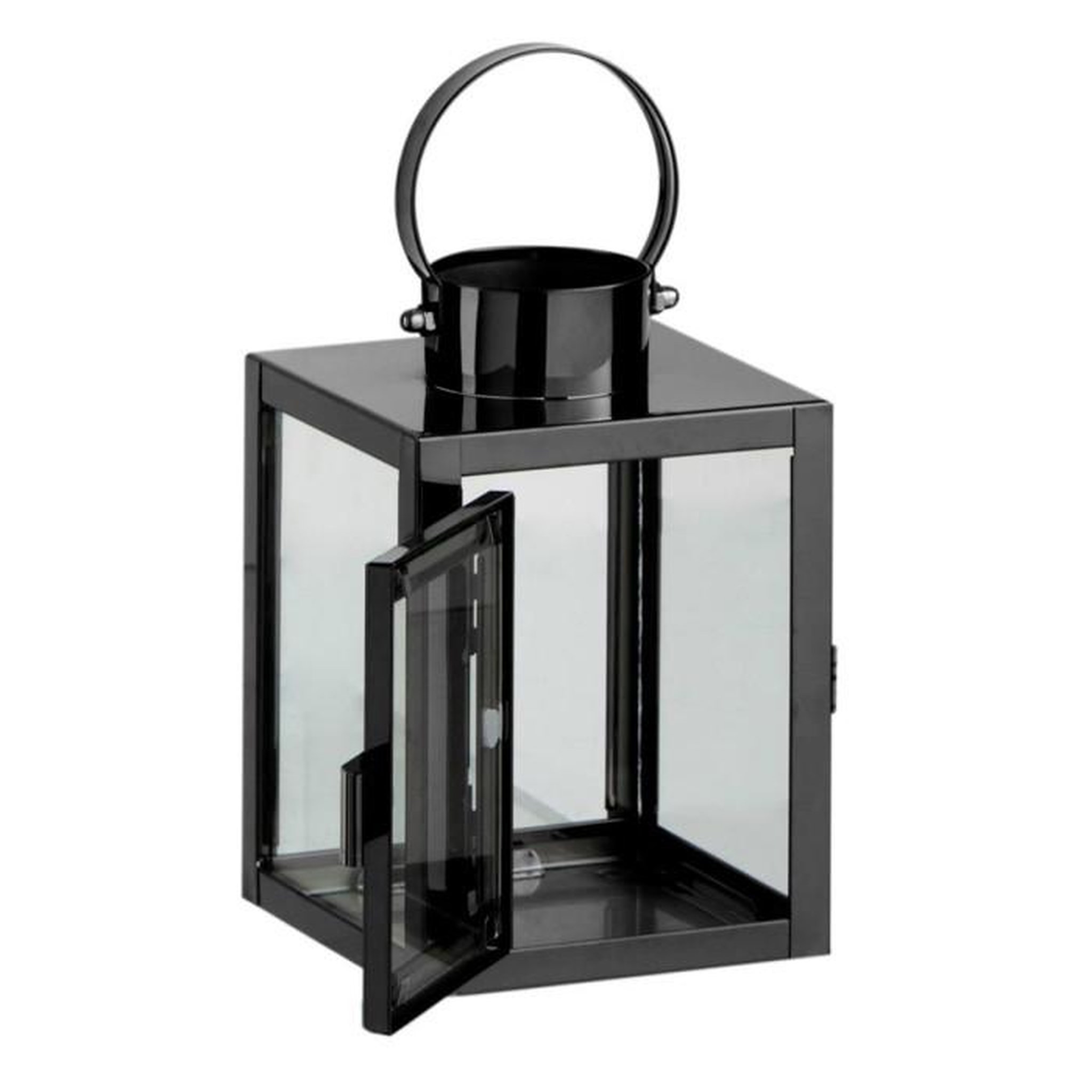 Voir la diapositive 2 : Paris Prix Lanterne Design Rectangulaire  Porta  15cm Noir