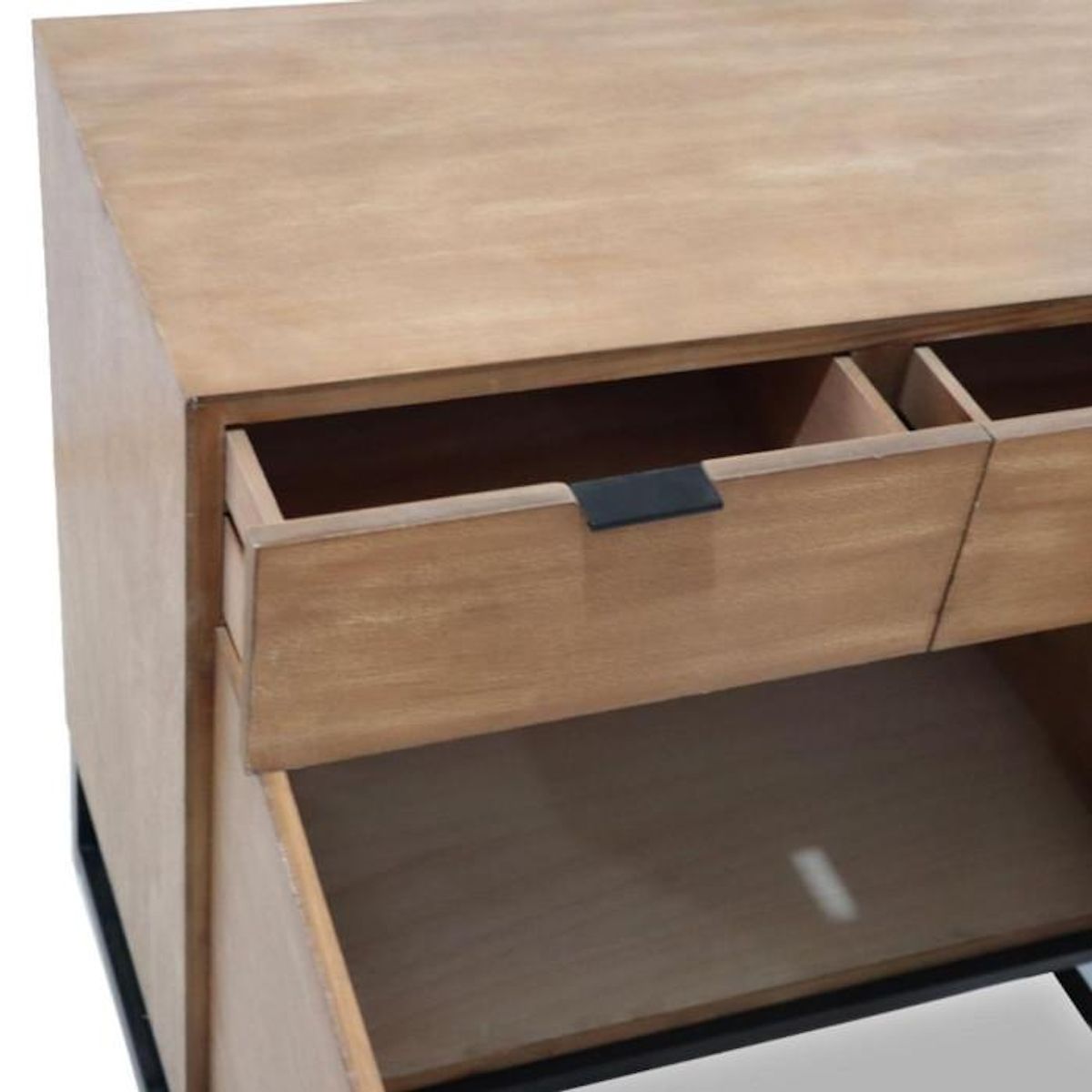 Paris Prix Commode 2 Tiroirs & 2 Portes  Bolta  79cm Chêne Clair